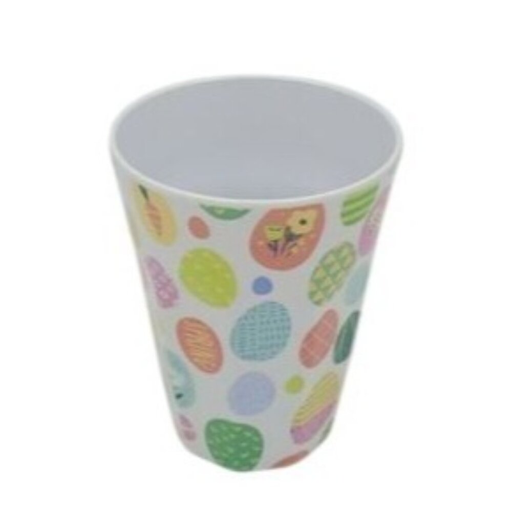 Set Of 4 Easter Egg Pattern Melamine Cups By Spritz Festive Holiday Tableware